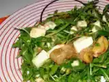 Receita Salada de rúcula, mozzarella e pêra caramelizada