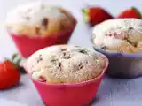 Receita Muffin de fubá e morango (ovo-lacto)