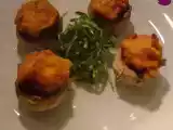 Receita Cogumelos recheados com alheira