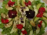 Receita Salada de alface e maçã com flores