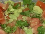 Receita Salada de abacate e tomate