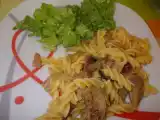 Receita Massa fusilli com peru, tomate seco e azeitonas