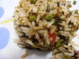 Receita Veggie dish - arroz selvagem com legumes e balsâmico