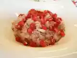 Receita Risoto com romã e alho-poró