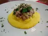 Receita Risoto de gengibre com alho poró na polenta