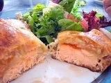 Receita Folhados de salmão com salada ibérica