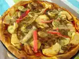 Receita Pizza de cogumelos e frutas