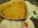 Receita Crumble com banana, maçã e chocolate branco