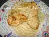 Receita Massa com frango e molho de tomate com cogumelos