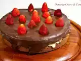 Receita Bolo de chocolate com recheio trufado e morangos