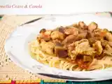 Receita Spaghetti ao molho de frango e berinjela