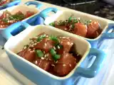 Receita Salmão marinado no shoyo, azeite trufado e gergelim