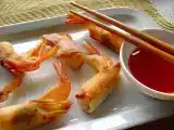 Receita Camarões fritos em massa de crepe com molho sweet chilly