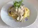 Receita Macarrão com molho de shitake e contra filé