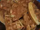 Receita Waffles de bacon e cebola