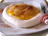 Receita Ninhos de merengue com lemon curd e pêra