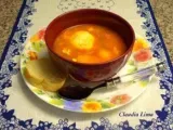 Receita Sopa de tomates com ovos e chouriço no intercâmbio culinário