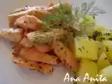 Receita Frango rosado com batatas de aroma