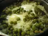 Receita Arroz de ervilhas com ovos escalfados