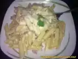 Receita Pene ao molho branco com pernil