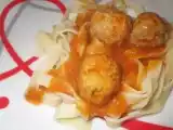 Receita Almondegas em molho de tomate e tagliatelle