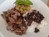 Receita Iscas de alcatra com beringela frita