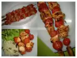 Receita Espetadas de frango com tomate