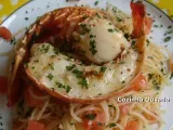 Receita Lagostas ao spaghettini na manteiga, tomate e tomilho