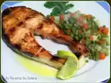 Receita Salmão grelhado com creme de lima