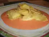 Receita Ravioli com molho cremoso de tomate