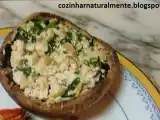 Receita Cogumelo portobello com espinafres e tofu