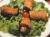 Receita Berinjela frita enrolada com mozzarella de búfala