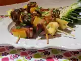 Receita Espetadas de lombinho com bacon e ananás