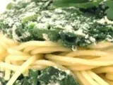 Receita Espaguete com rúcula e ricota