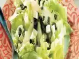 Receita Salada de alface, pêra e pesto de hortelã