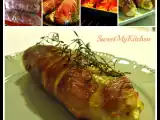 Receita Peitos de frango recheados, embrulhados em presunto