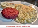 Receita Hambúrguer de soja e beterraba (vegetariana)