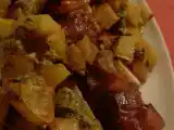 Receita Espetada de javali com batata doce e pesto