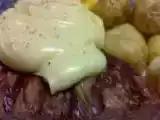 Receita Alcatra com molho de queijo e cogumelos