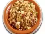 Receita Arroz com carne seca e queijo