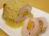 Receita Lombo de porco recheado com pêssego e cozido ao creme