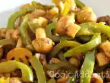 Receita Pimento e cogumelos salteados