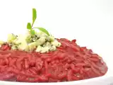 Receita Risoto de beterraba e gorgonzola