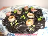 Receita Linguini com rolinhos anchovados de biqueirão com alcaparras