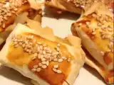 Receita Folhados de queijo da ilha e mel.