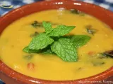 Receita Sopa de grão com espinafres e pimento vermelho