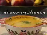 Receita Sopa de abóbora manteiga com chicharos e hortelã