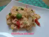 Receita Arroz de bacalhau com pimento vermelho e hortelã