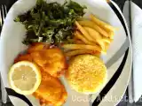 Receita Panados de frango com arroz de cenoura