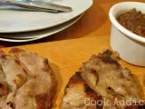 Receita Costeletas de porco com chutney de kiwi